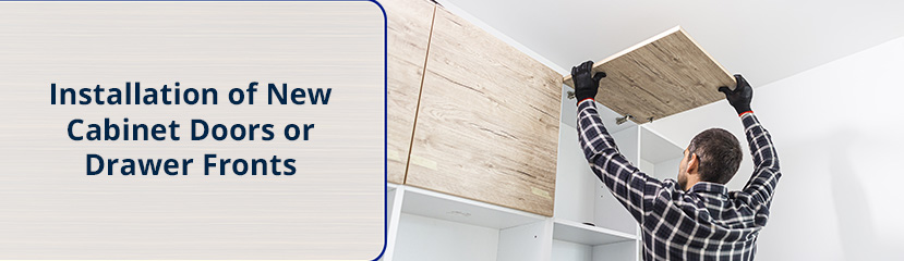 Installing New Cabinet Doors with Refacing Process