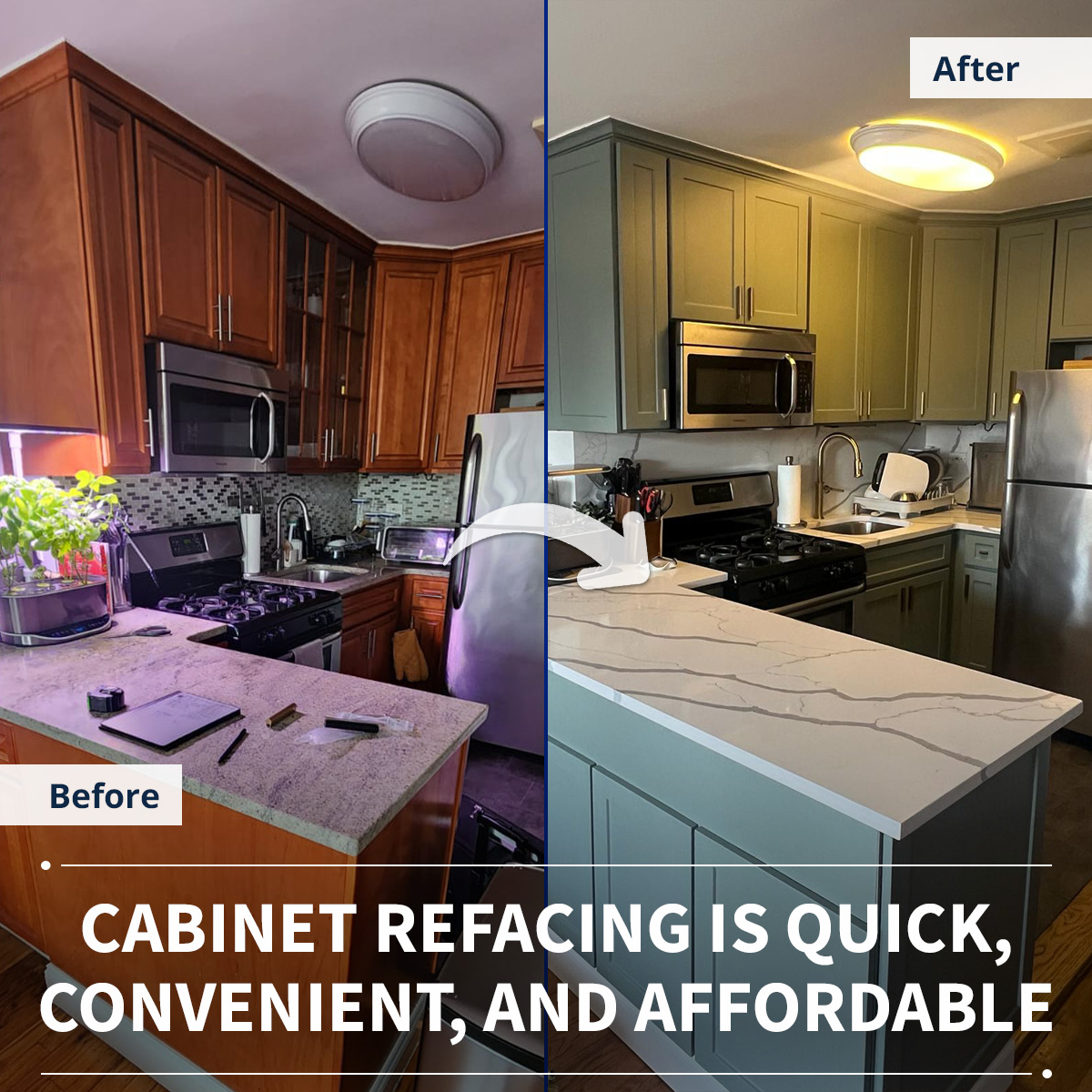 Cabinet Refacing is quick, convenient, and affordable