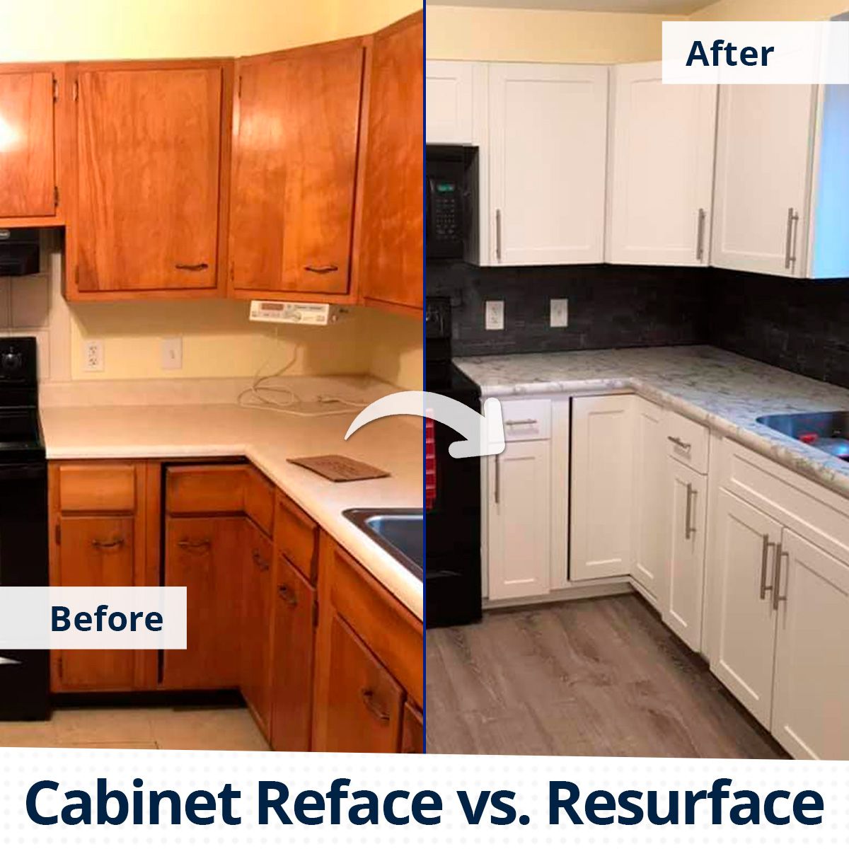 Cabinet Reface vs. Resurface